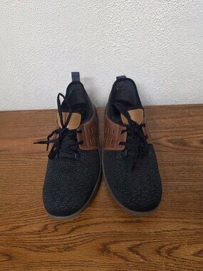 Mens Rockport Works TruFlex Blue Tan Composite Toe Work Sneaker Size 10M